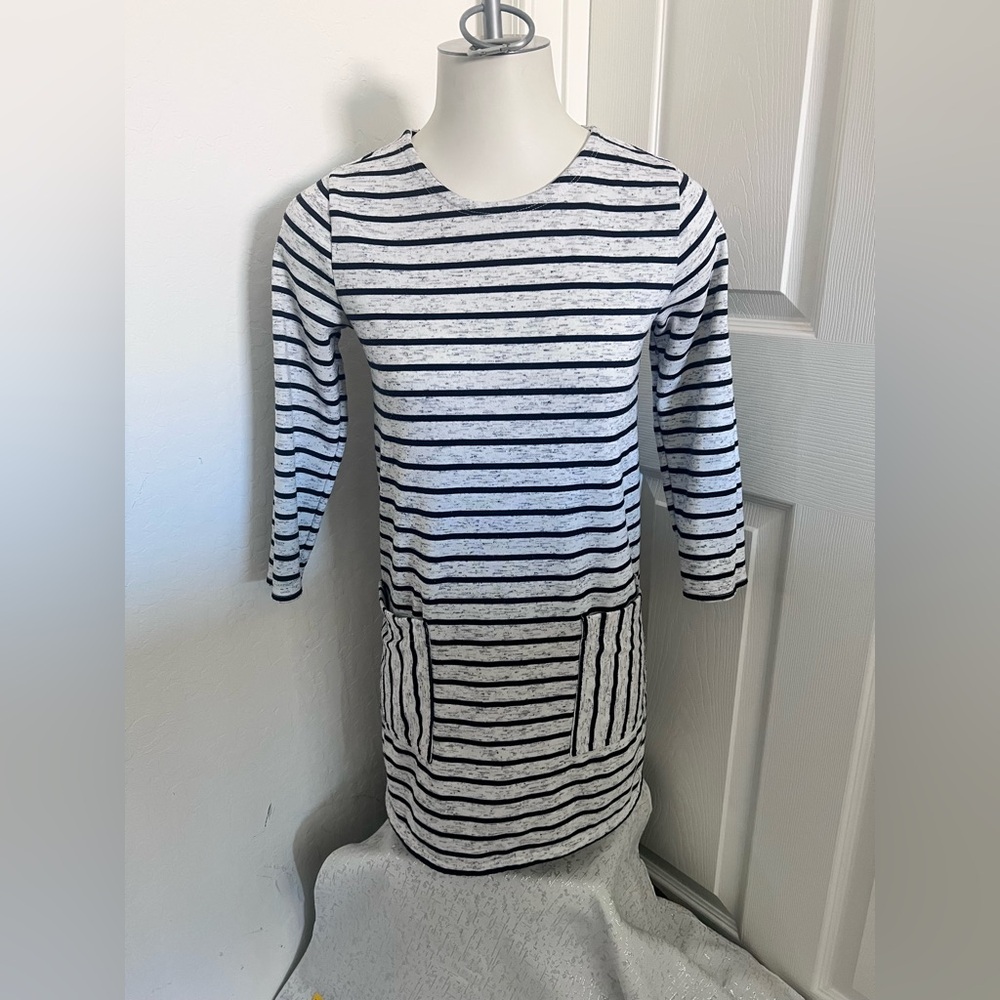 Abercrombie & Fitch Cozy Casual Stripe Dress 3/4 Sleeve